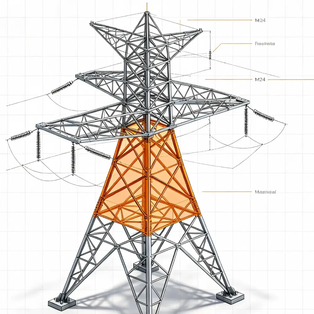 Plieninių elektrinių bokštų medžiagų analizė