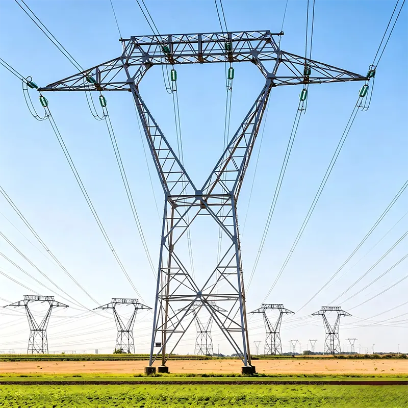 400 kV aukštos įtampos perdavimo linijos bokštas